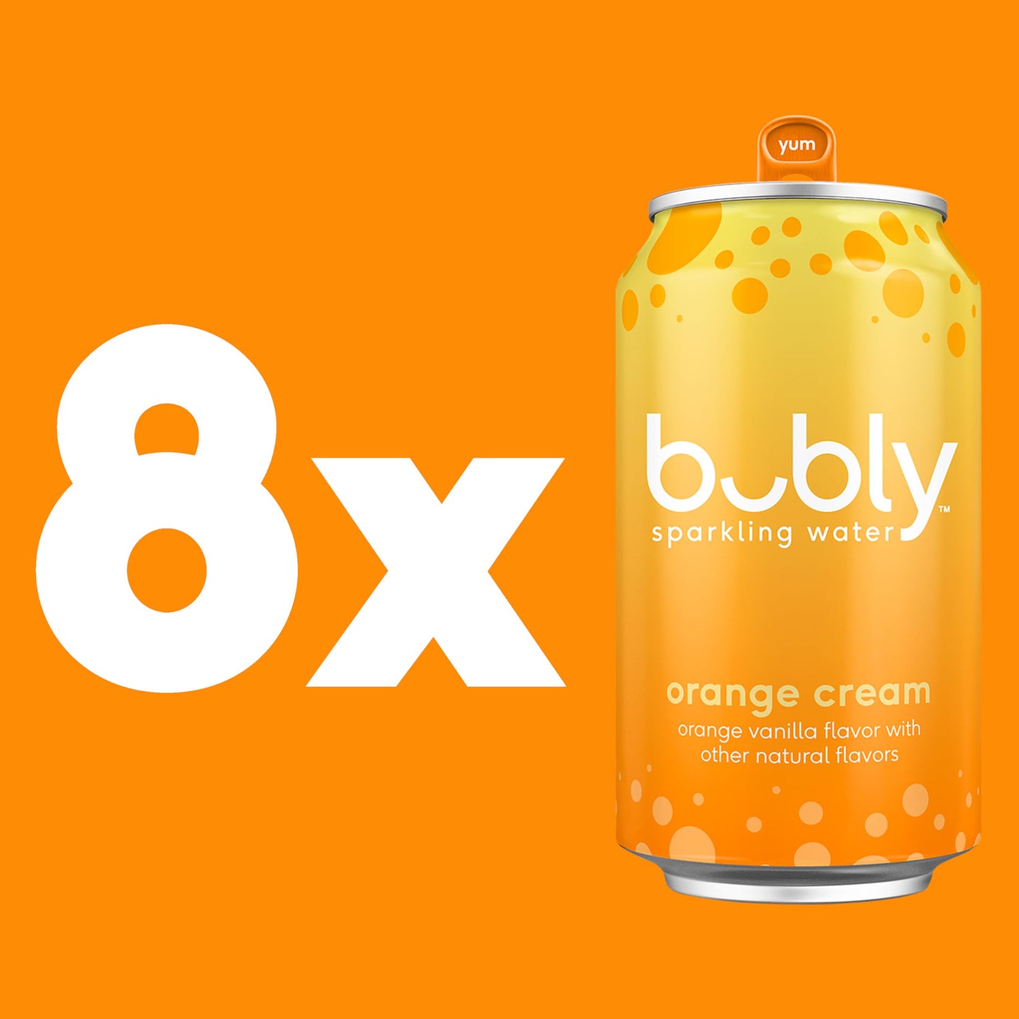 bubly Sparkling Water, Strawberry Sunset, 12 Fl Oz Cans (8 Pack)
