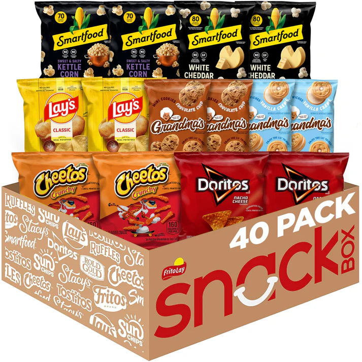 40-Pack Frito-Lay Classic Snacks | Chips, Cookies & Crackers Care Package