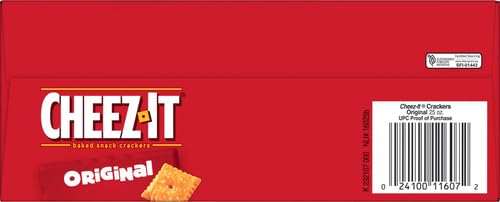 Cheez-It Cheese Crackers, Baked Snack Crackers, Lunch Snacks, Party Size, Original, 25oz Box (1 Box)