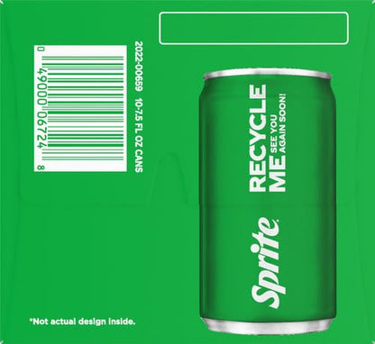 Sprite Lemon-Lime Caffeine-Free Soda Soft Drink Cans, 12 fl oz, 12 Pack | Fridge pack, naturally flavored soft drink, carbonated