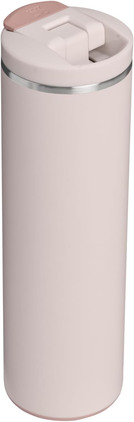 STANLEY Transit FlipTop Mug | Leakproof Coffee Travel Cup | Vacuum Insulated Stainless Steel | Stays Hot or Cold for Hours | BPA-Free | 16 oz | Peach Rose