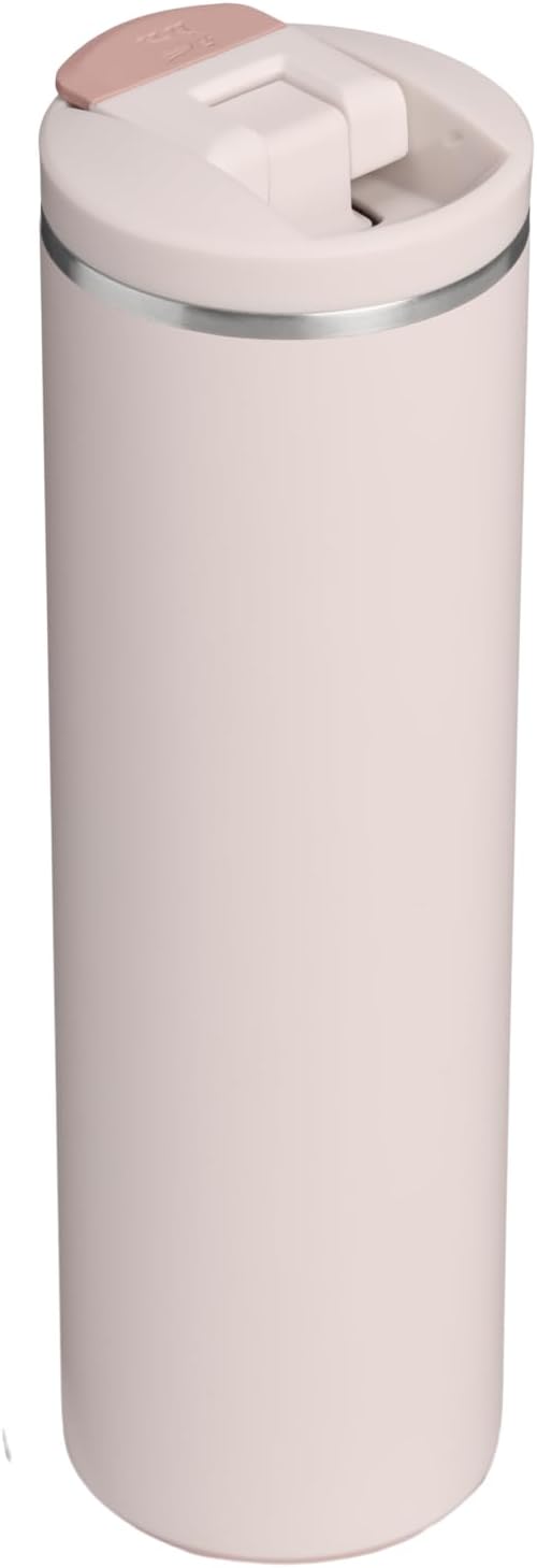 STANLEY Transit FlipTop Mug | Leakproof Coffee Travel Cup | Vacuum Insulated Stainless Steel | Stays Hot or Cold for Hours | BPA-Free | 16 oz | Peach Rose