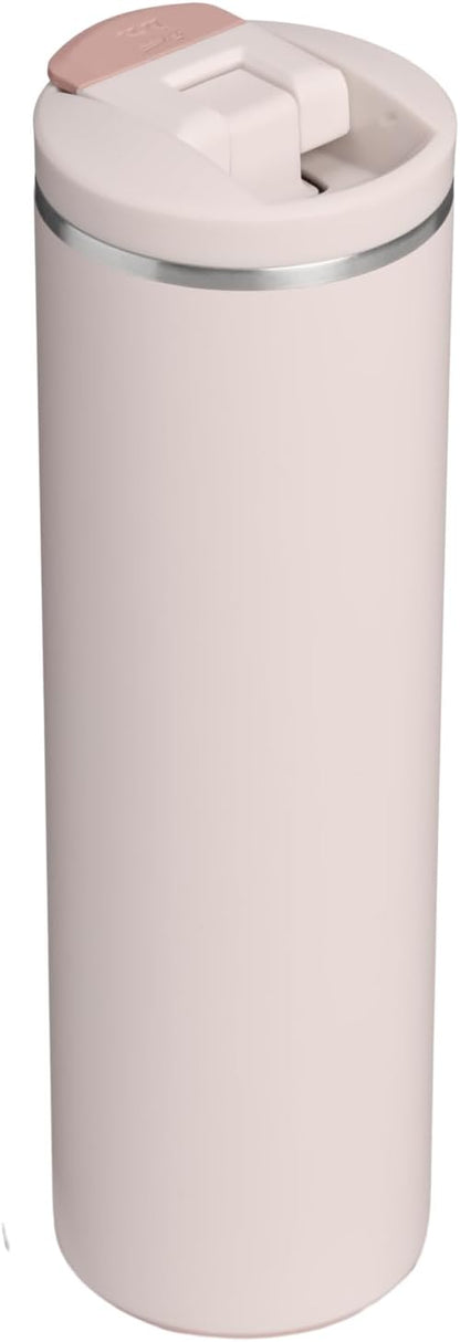 STANLEY Transit FlipTop Mug | Leakproof Coffee Travel Cup | Vacuum Insulated Stainless Steel | Stays Hot or Cold for Hours | BPA-Free | 16 oz | Peach Rose