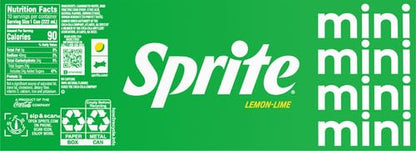 Sprite Lemon-Lime Caffeine-Free Soda Soft Drink Cans, 12 fl oz, 12 Pack | Fridge pack, naturally flavored soft drink, carbonated