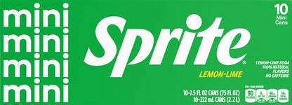 Sprite Lemon-Lime Caffeine-Free Soda Soft Drink Cans, 12 fl oz, 12 Pack | Fridge pack, naturally flavored soft drink, carbonated