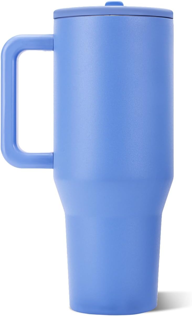 HydroJug Traveler 32oz, Insulated Tumbler with Handle & Straw, Pink Sand