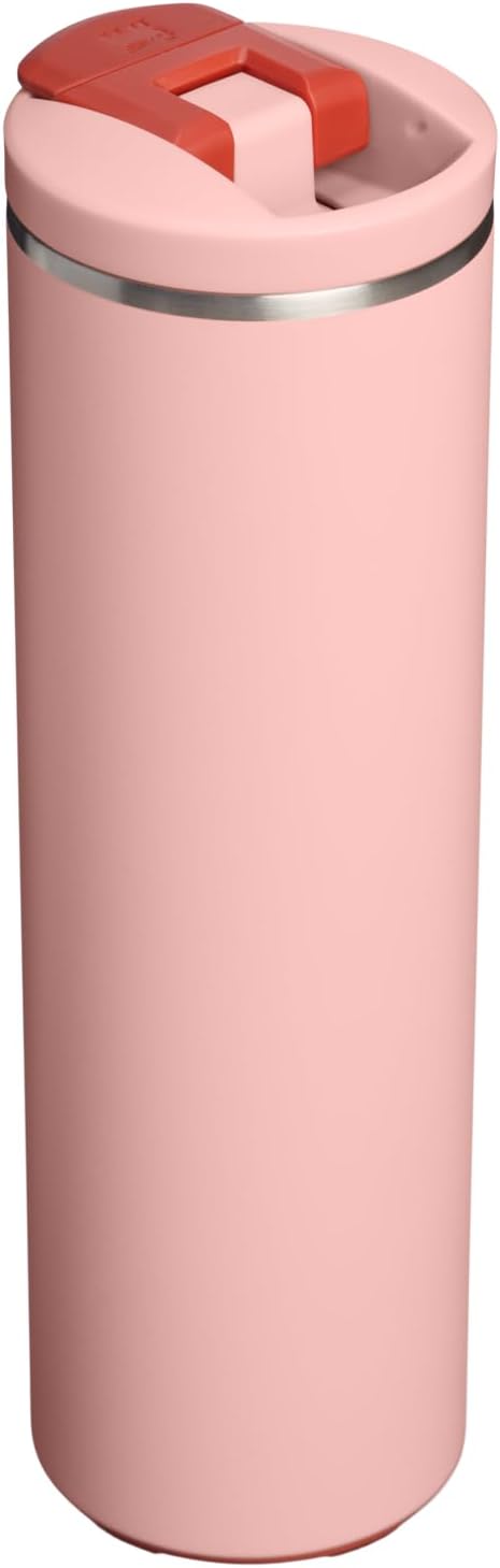 STANLEY Transit FlipTop Mug | Leakproof Coffee Travel Cup | Vacuum Insulated Stainless Steel | Stays Hot or Cold for Hours | BPA-Free | 16 oz | Peach Rose
