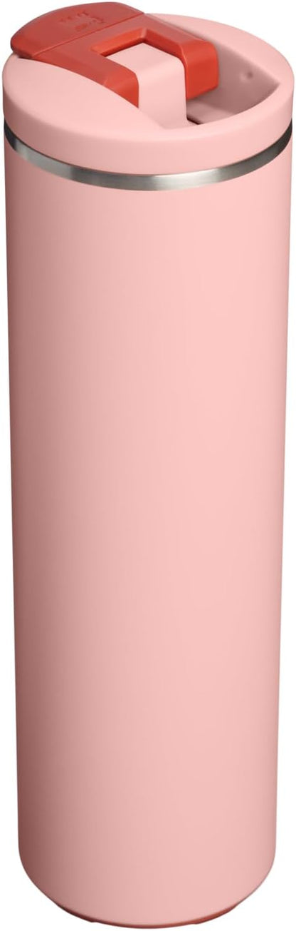 STANLEY Transit FlipTop Mug | Leakproof Coffee Travel Cup | Vacuum Insulated Stainless Steel | Stays Hot or Cold for Hours | BPA-Free | 16 oz | Peach Rose