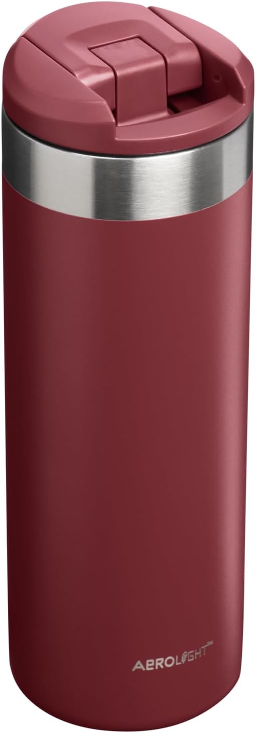 STANLEY Transit FlipTop Mug | Leakproof Coffee Travel Cup | Vacuum Insulated Stainless Steel | Stays Hot or Cold for Hours | BPA-Free | 16 oz | Peach Rose