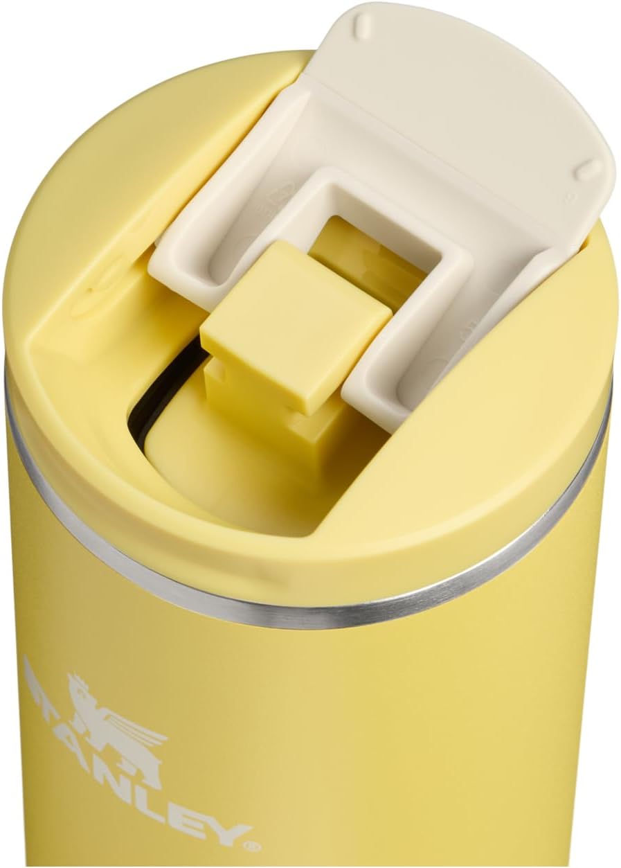 STANLEY Transit FlipTop Mug | Leakproof Coffee Travel Cup | Vacuum Insulated Stainless Steel | Stays Hot or Cold for Hours | BPA-Free | 16 oz | Peach Rose