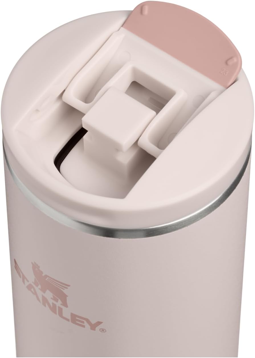STANLEY Transit FlipTop Mug | Leakproof Coffee Travel Cup | Vacuum Insulated Stainless Steel | Stays Hot or Cold for Hours | BPA-Free | 16 oz | Peach Rose