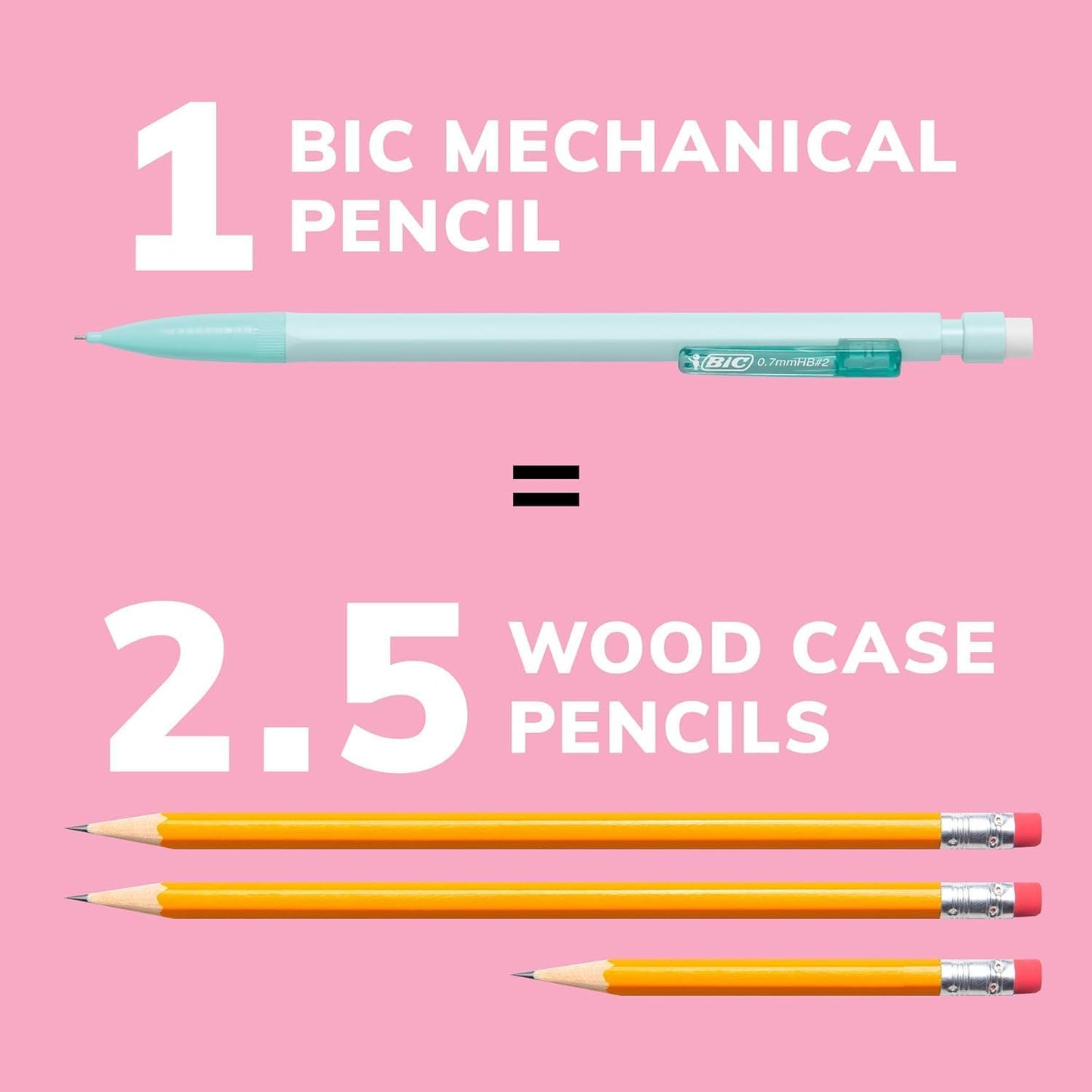 BIC Xtra Smooth Mechanical Pencil with 0.7 mm Medium Point ,Refillable and Retractable, School Supplies for Students and Teachers, 40-Count Pack