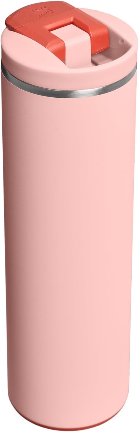 STANLEY Transit FlipTop Mug | Leakproof Coffee Travel Cup | Vacuum Insulated Stainless Steel | Stays Hot or Cold for Hours | BPA-Free | 16 oz | Peach Rose