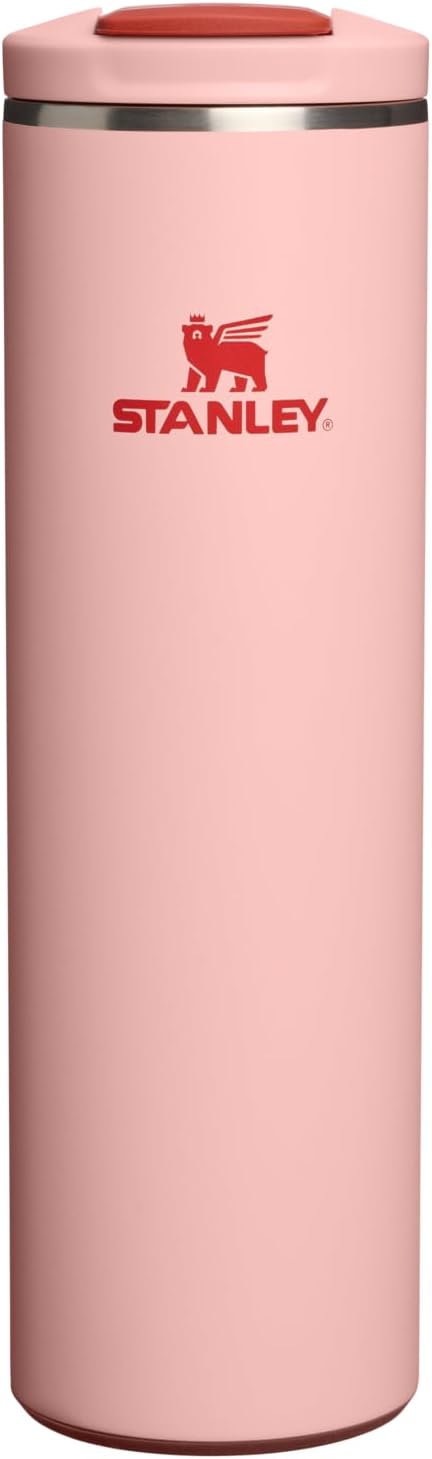 STANLEY Transit FlipTop Mug | Leakproof Coffee Travel Cup | Vacuum Insulated Stainless Steel | Stays Hot or Cold for Hours | BPA-Free | 16 oz | Peach Rose