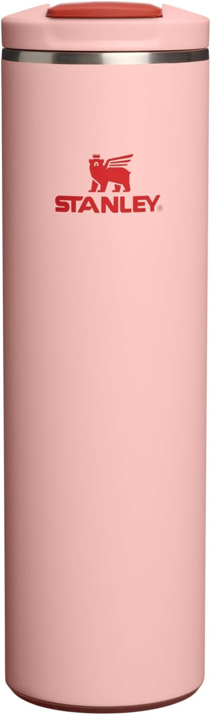 STANLEY Transit FlipTop Mug | Leakproof Coffee Travel Cup | Vacuum Insulated Stainless Steel | Stays Hot or Cold for Hours | BPA-Free | 16 oz | Peach Rose