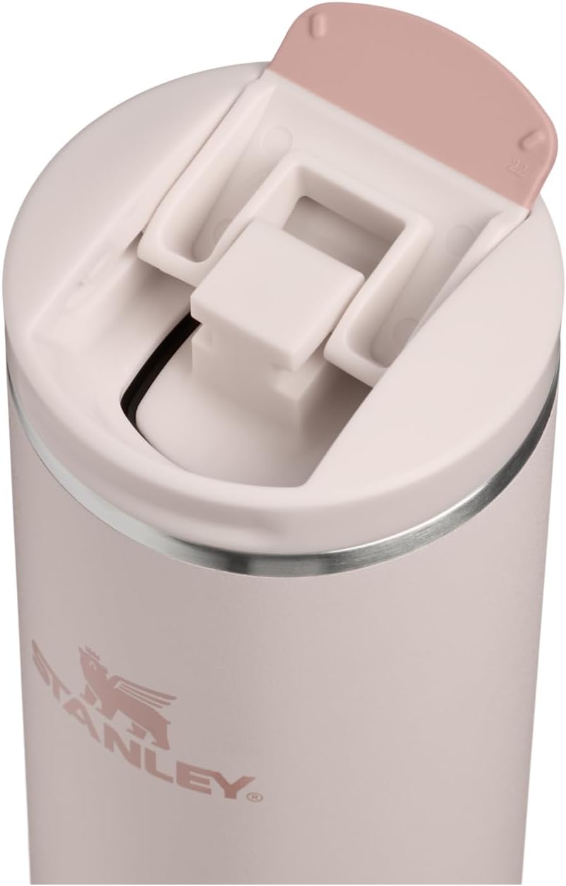 STANLEY Transit FlipTop Mug | Leakproof Coffee Travel Cup | Vacuum Insulated Stainless Steel | Stays Hot or Cold for Hours | BPA-Free | 16 oz | Peach Rose