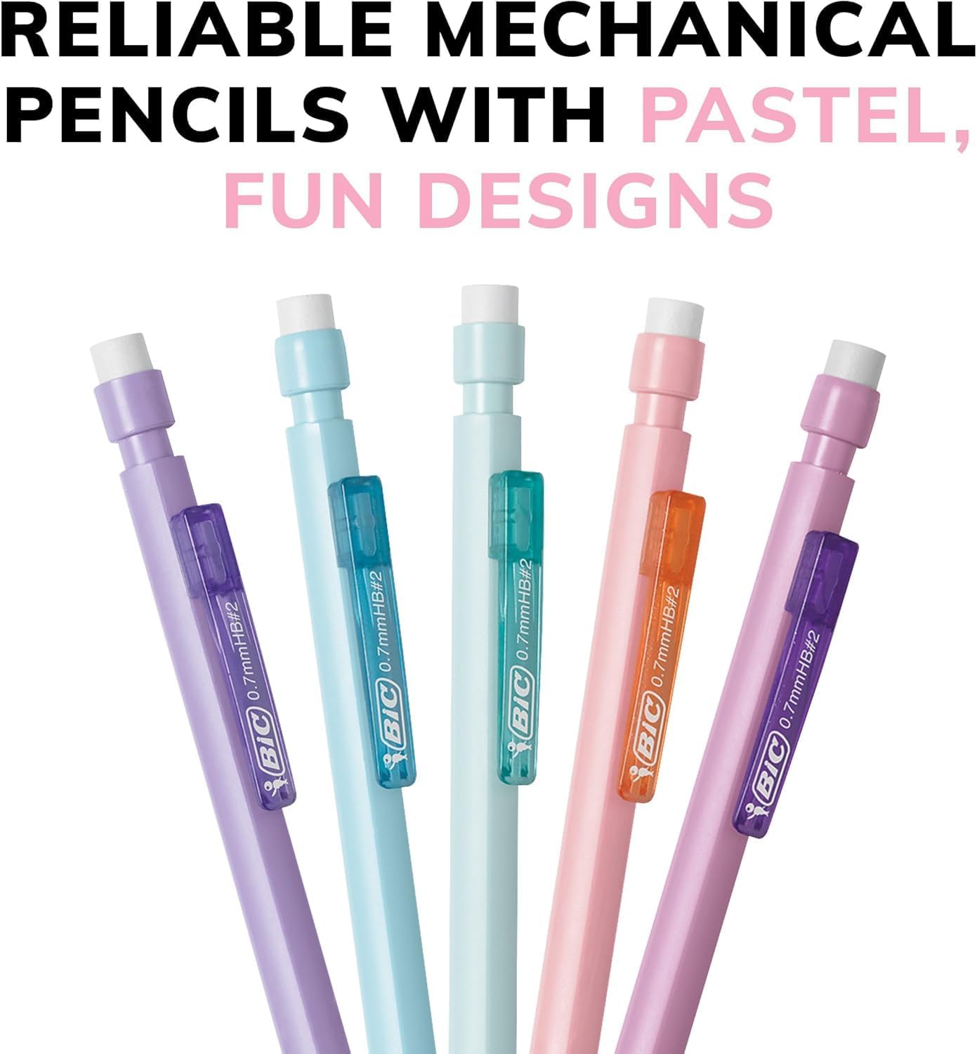 BIC Xtra Smooth Mechanical Pencil with 0.7 mm Medium Point ,Refillable and Retractable, School Supplies for Students and Teachers, 40-Count Pack