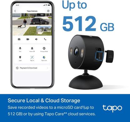 TP-Link Tapo 1080P Indoor Security Camera for Baby Monitor, Dog Camera w/Motion Detection, 2-Way Audio Siren, Night Vision, Cloud & SD Card Storage, Works w/Alexa & Google Home (Tapo C100)