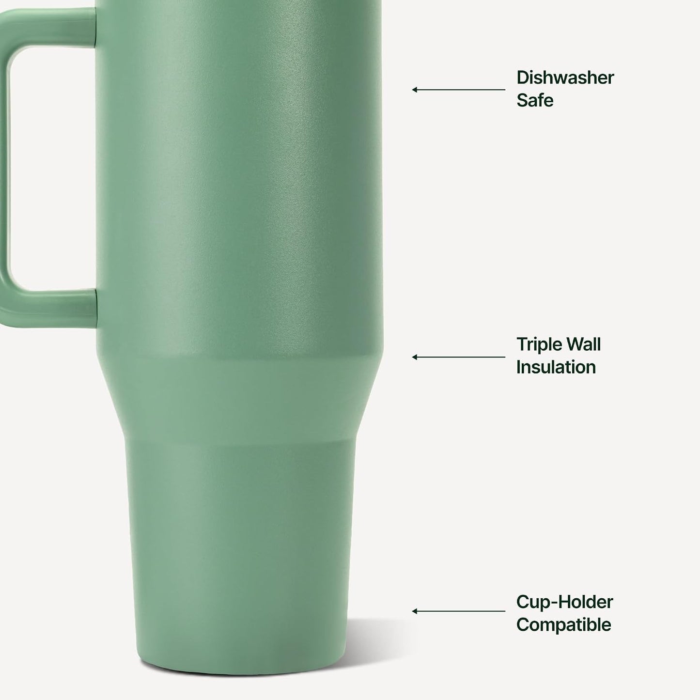 HydroJug Traveler 32oz, Insulated Tumbler with Handle & Straw, Pink Sand