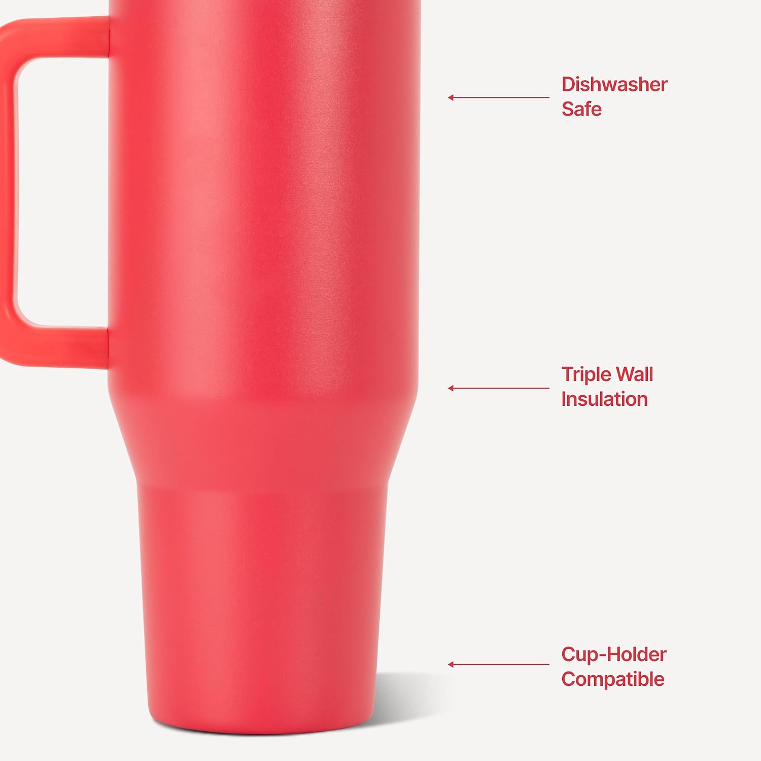 HydroJug Traveler 32oz, Insulated Tumbler with Handle & Straw, Pink Sand