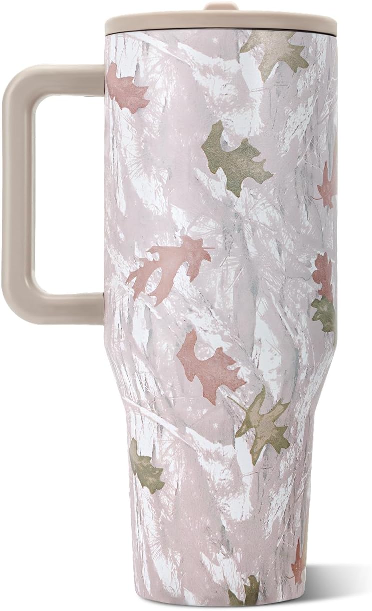HydroJug Traveler 32oz, Insulated Tumbler with Handle & Straw, Pink Sand