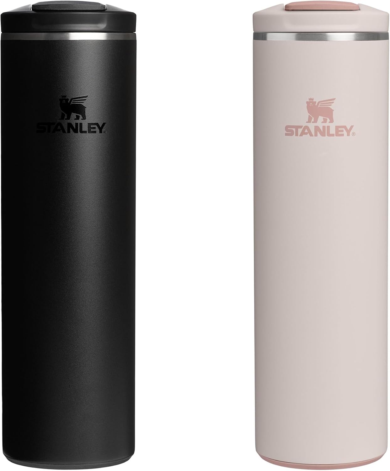 STANLEY Transit FlipTop Mug | Leakproof Coffee Travel Cup | Vacuum Insulated Stainless Steel | Stays Hot or Cold for Hours | BPA-Free | 16 oz | Peach Rose