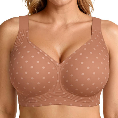LetsJoli Bras for Women Supportive Wireless Push Up Bra Full Coverage No Underwire Seamless Plus Size for Older Women