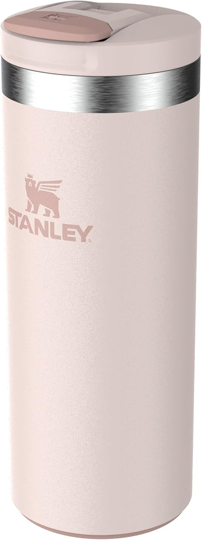 STANLEY Transit FlipTop Mug | Leakproof Coffee Travel Cup | Vacuum Insulated Stainless Steel | Stays Hot or Cold for Hours | BPA-Free | 16 oz | Peach Rose