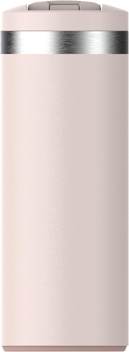 STANLEY Transit FlipTop Mug | Leakproof Coffee Travel Cup | Vacuum Insulated Stainless Steel | Stays Hot or Cold for Hours | BPA-Free | 16 oz | Peach Rose