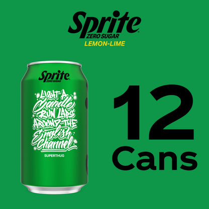 Sprite Lemon-Lime Caffeine-Free Soda Soft Drink Cans, 12 fl oz, 12 Pack | Fridge pack, naturally flavored soft drink, carbonated