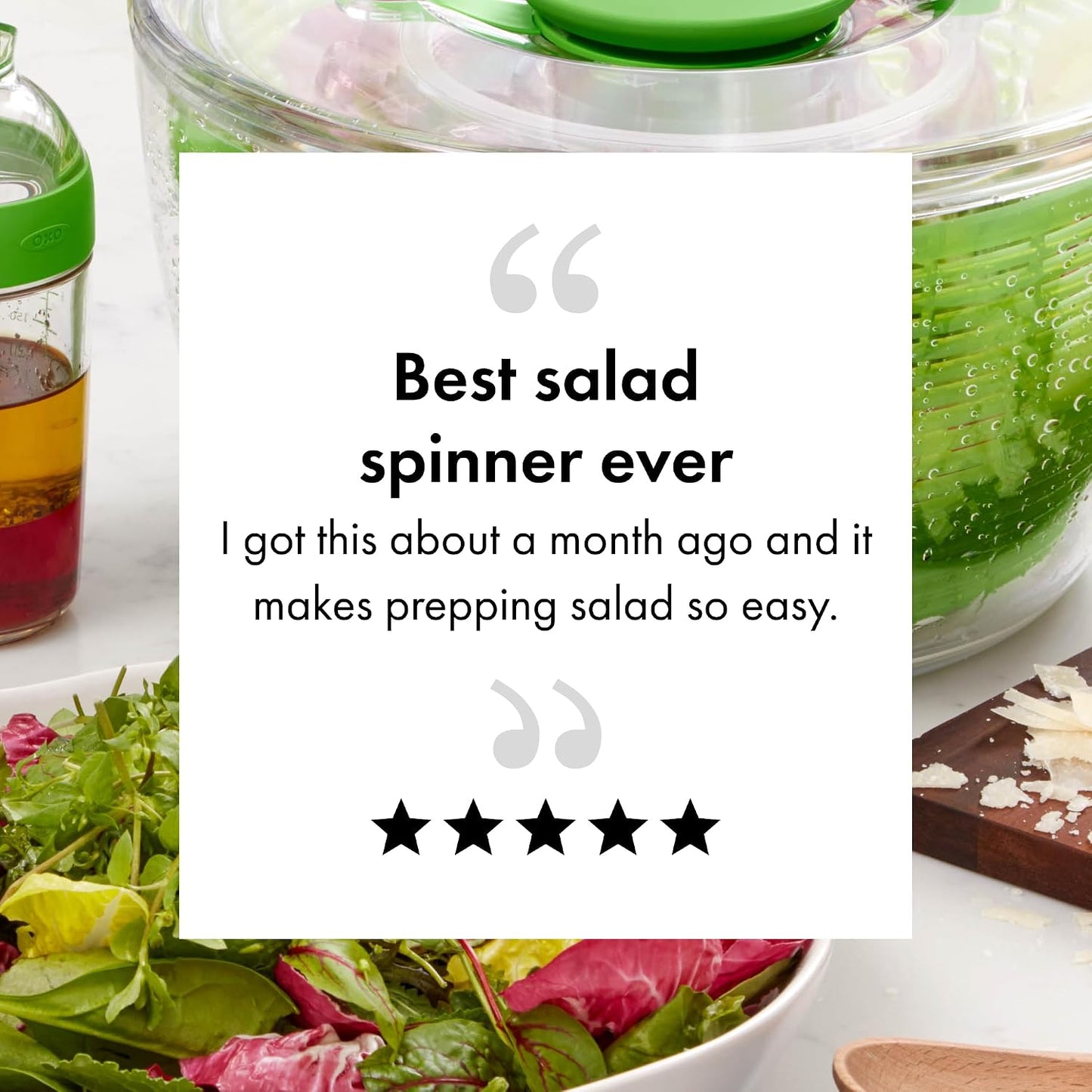 OXO Good Grips Salad Spinner | Lettuce Spinner | Fruit Washer | Fruit Washing Bowl with Strainer | Vegetable Cleaner | Salad Cleaner | Lettuce Washer | 6.22 Quart Capacity
