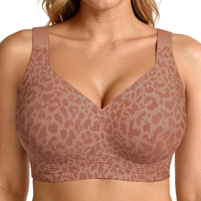 LetsJoli Bras for Women Supportive Wireless Push Up Bra Full Coverage No Underwire Seamless Plus Size for Older Women