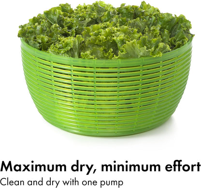 OXO Good Grips Salad Spinner | Lettuce Spinner | Fruit Washer | Fruit Washing Bowl with Strainer | Vegetable Cleaner | Salad Cleaner | Lettuce Washer | 6.22 Quart Capacity