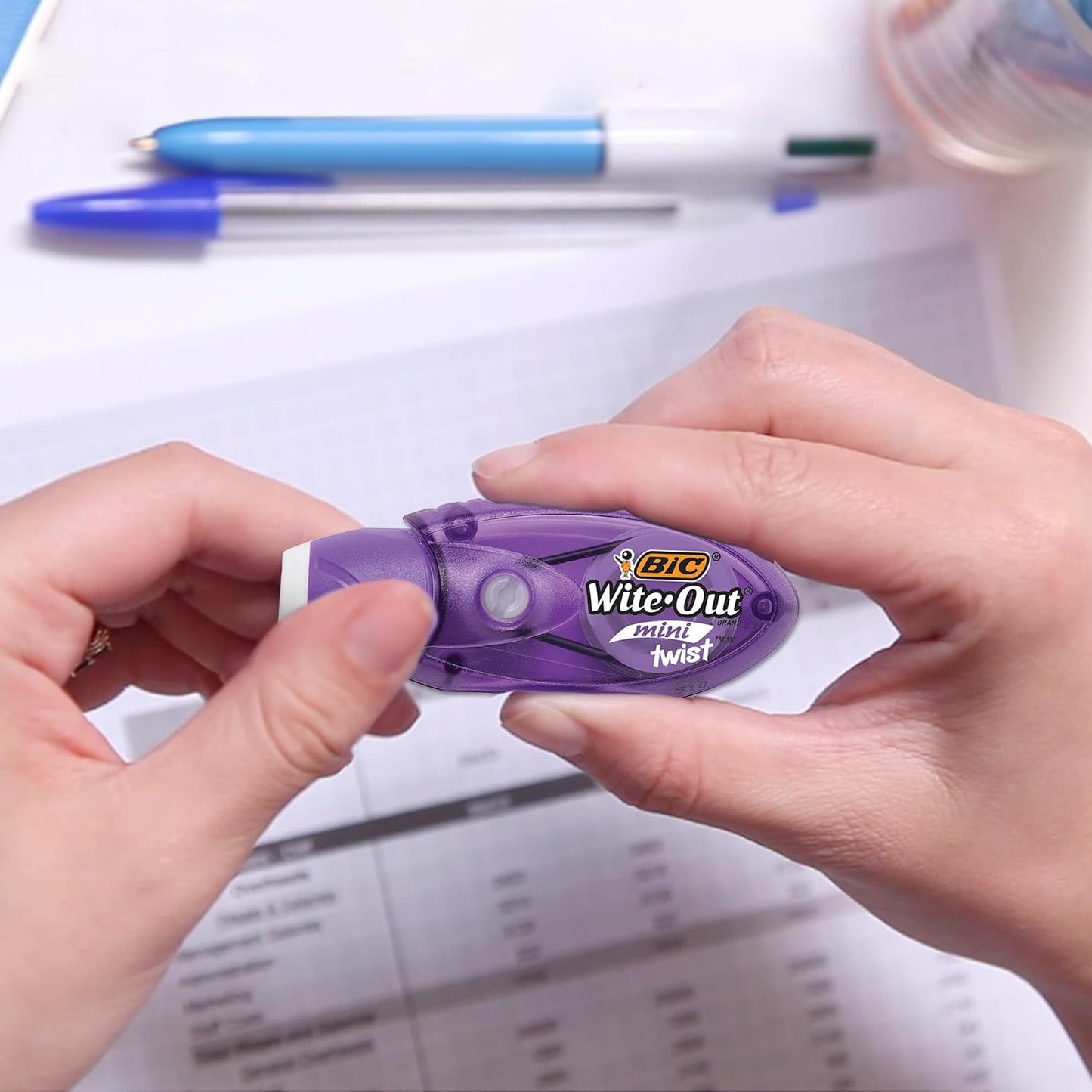 BIC Wite-Out EZ Correct Correction Tape, White, No Dry Time, Tear Resistant Tape, 2-Count