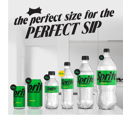 Sprite Lemon-Lime Caffeine-Free Soda Soft Drink Cans, 12 fl oz, 12 Pack | Fridge pack, naturally flavored soft drink, carbonated