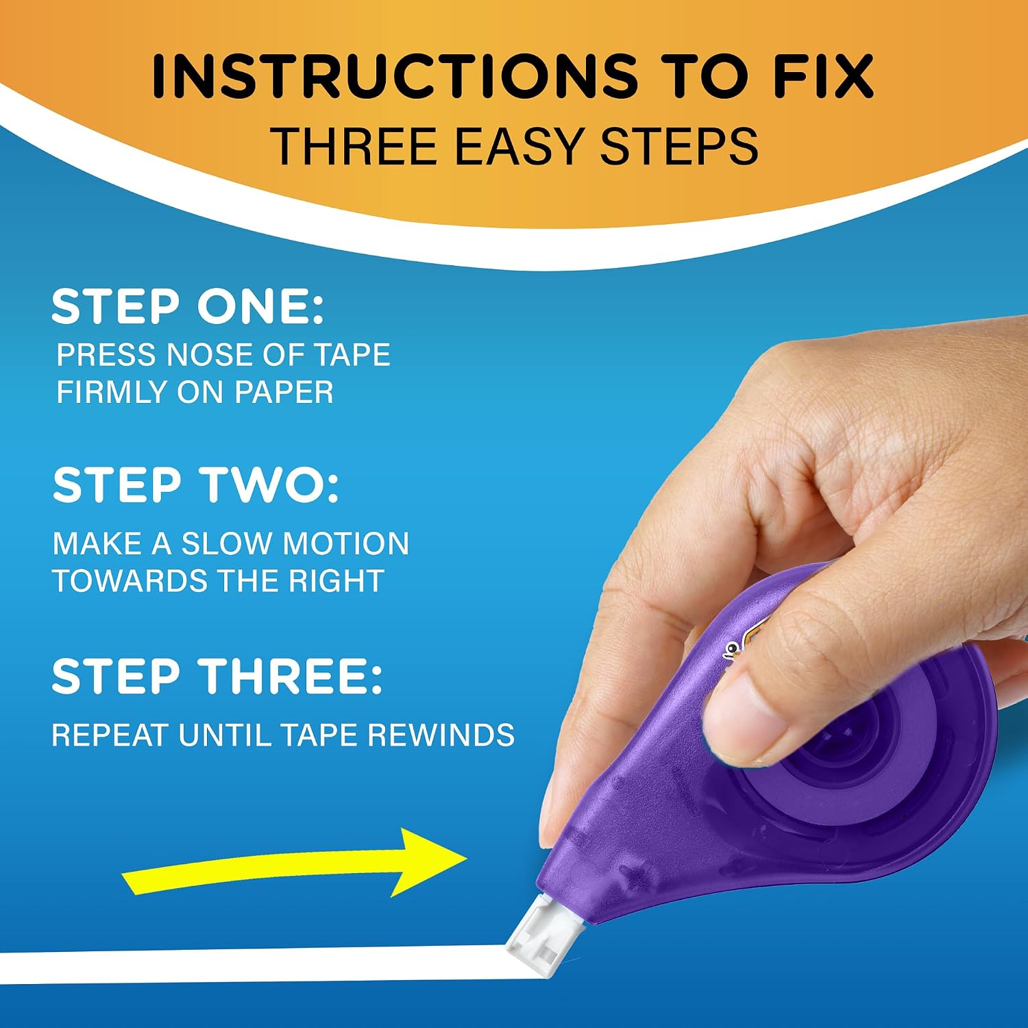 BIC Wite-Out EZ Correct Correction Tape, White, No Dry Time, Tear Resistant Tape, 2-Count