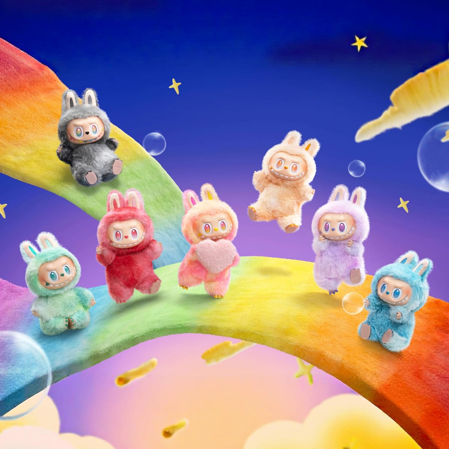 POP MART THE Monsters LABUBU Big into Energy Vinyl Plush Pendant Blind Box | LABUBU Doll, Blind Box Figures, Plush Keychain, Bag Charms, Random Design Collectible Tie Dye Toys, Single Box