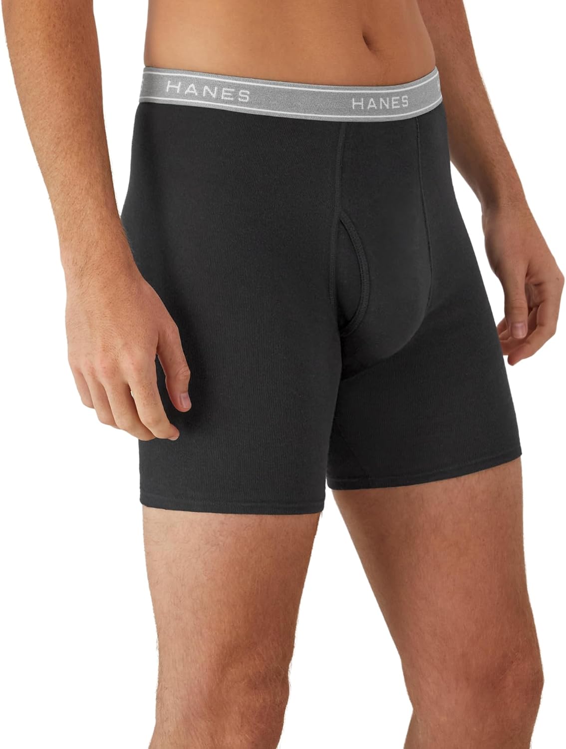 Hanes mens Underwear Boxer Briefs Pack, Cool & Breathable Cotton Moisture-wicking Underwear for Men, No Ride Up