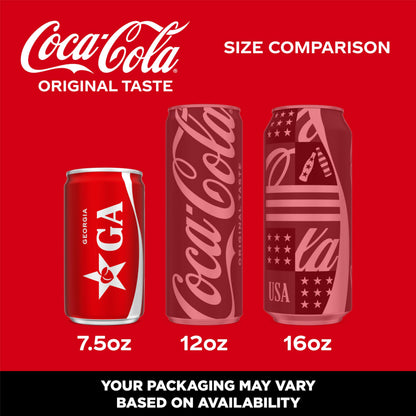 Coca-Cola Soda Soft Drink Fridge Pack Cans, 12 fl oz, 12 Pack | Carbonated drink with classic cola flavor