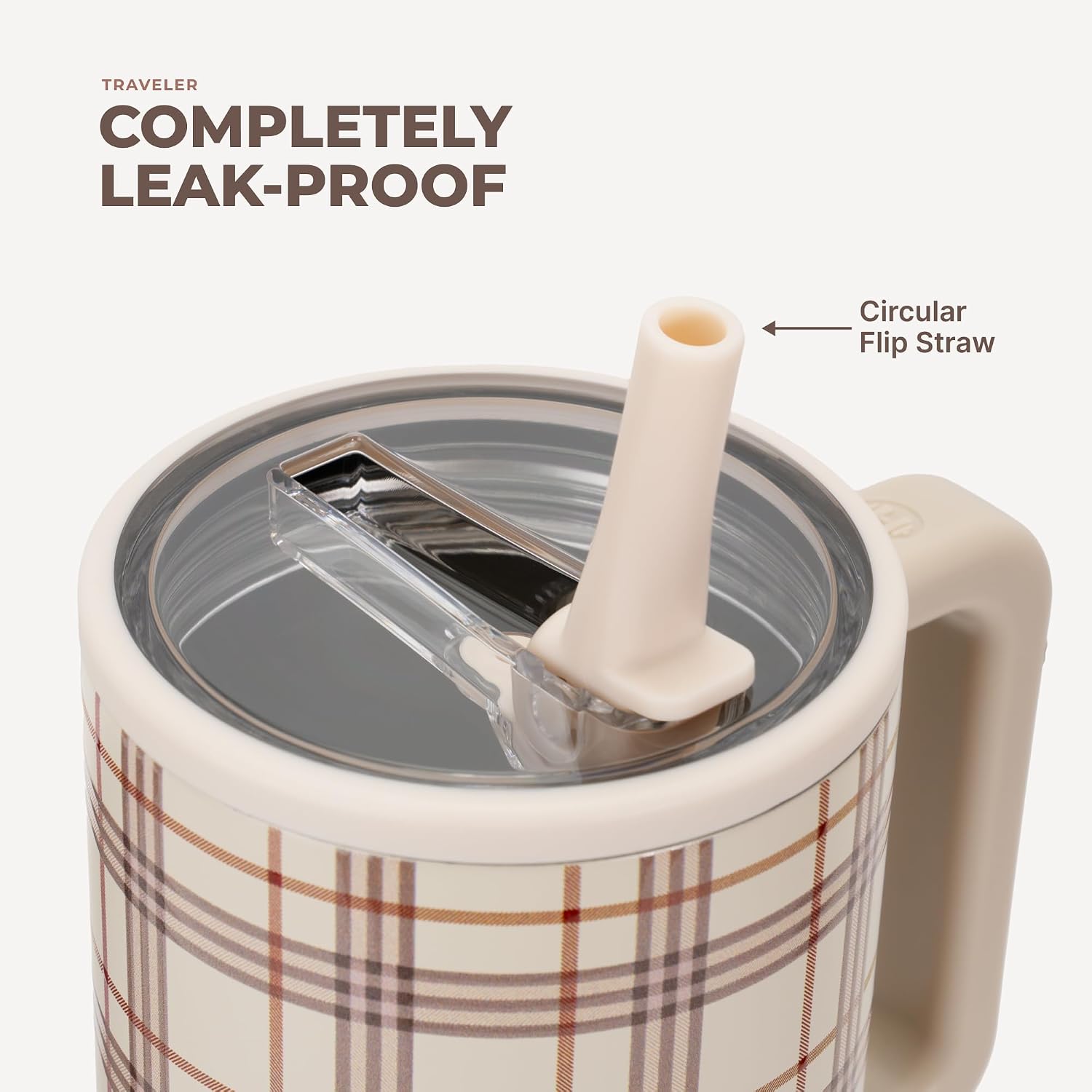 HydroJug Traveler 32oz, Insulated Tumbler with Handle & Straw, Pink Sand