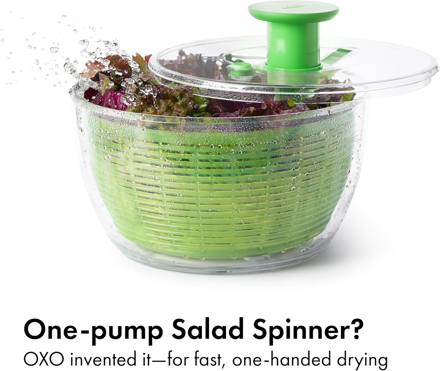 OXO Good Grips Salad Spinner | Lettuce Spinner | Fruit Washer | Fruit Washing Bowl with Strainer | Vegetable Cleaner | Salad Cleaner | Lettuce Washer | 6.22 Quart Capacity