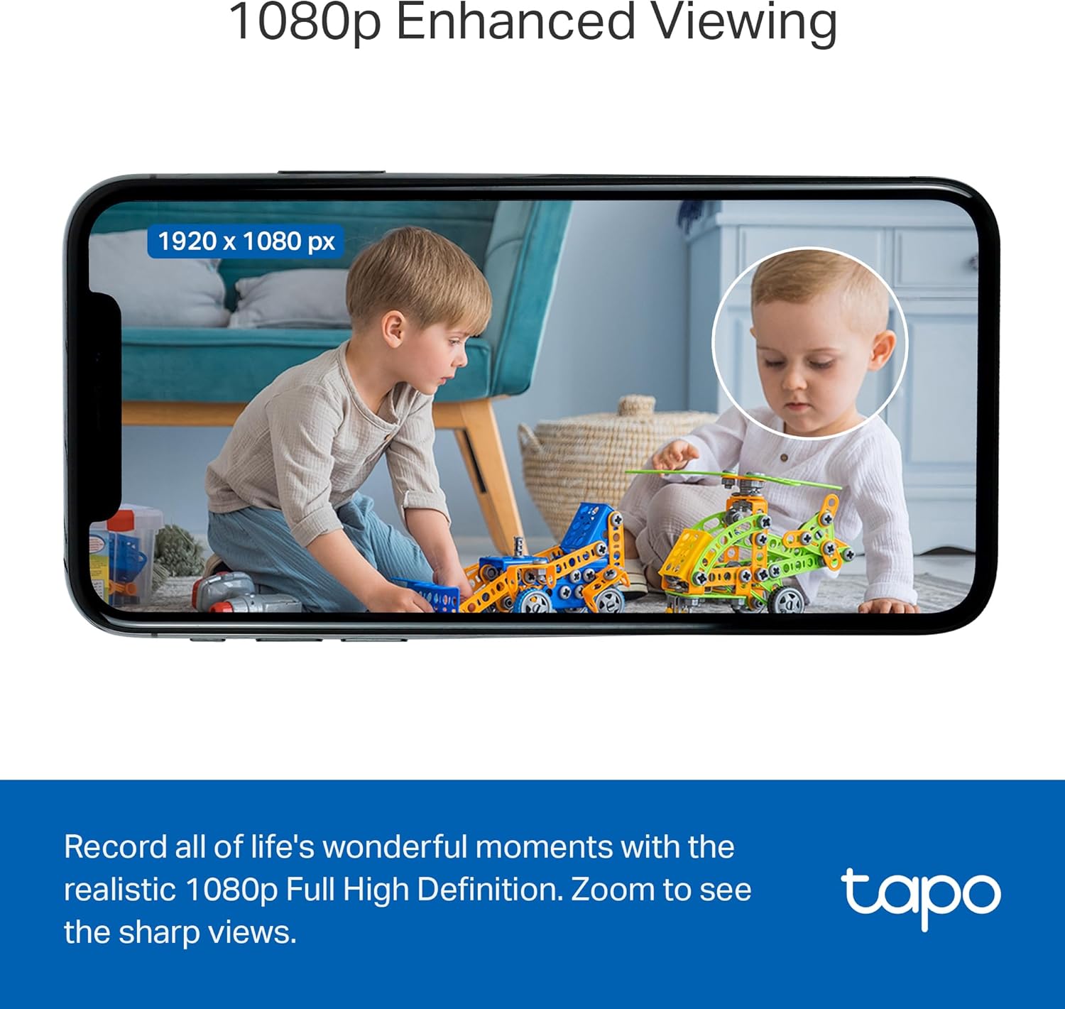 TP-Link Tapo 1080P Indoor Security Camera for Baby Monitor, Dog Camera w/Motion Detection, 2-Way Audio Siren, Night Vision, Cloud & SD Card Storage, Works w/Alexa & Google Home (Tapo C100)