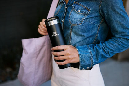 STANLEY Transit FlipTop Mug | Leakproof Coffee Travel Cup | Vacuum Insulated Stainless Steel | Stays Hot or Cold for Hours | BPA-Free | 16 oz | Peach Rose