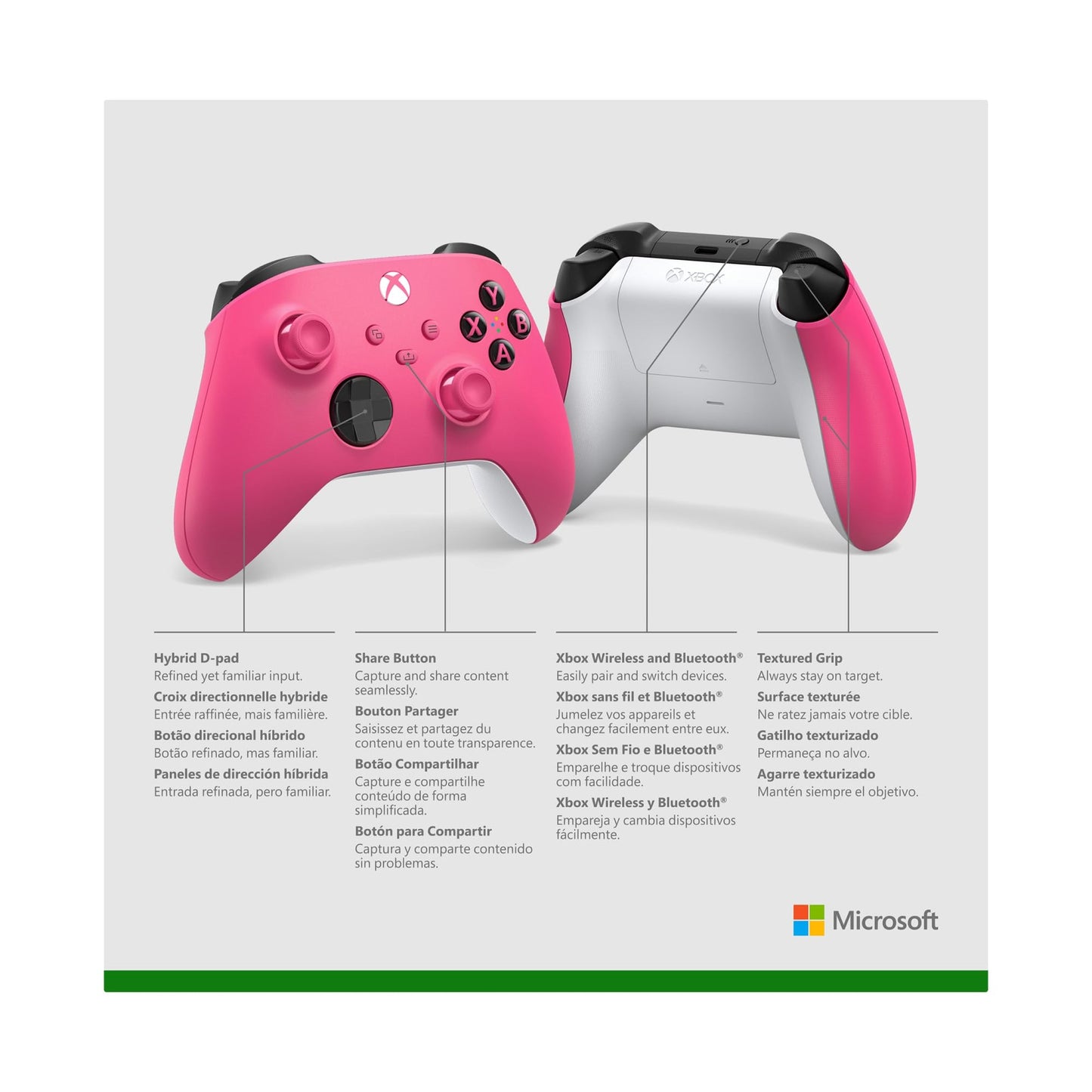 XBOX Wireless Gaming Controller | Carbon Black | Console, PC, & Cloud Devices | Textured Grip | Wireless, Bluetooth, USB-C Connectivity