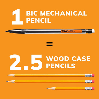 BIC Xtra Smooth Mechanical Pencil with 0.7 mm Medium Point ,Refillable and Retractable, School Supplies for Students and Teachers, 40-Count Pack