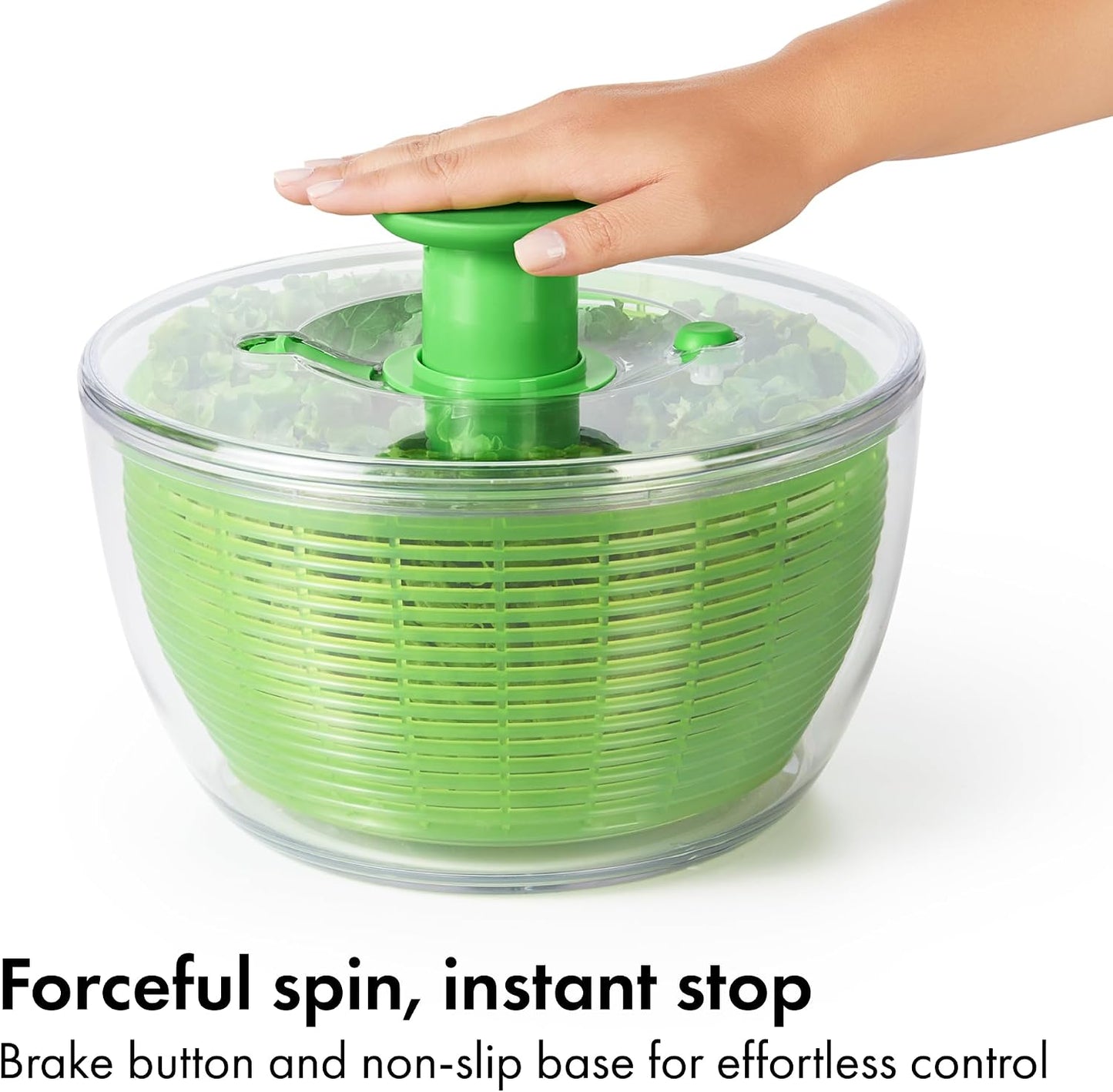 OXO Good Grips Salad Spinner | Lettuce Spinner | Fruit Washer | Fruit Washing Bowl with Strainer | Vegetable Cleaner | Salad Cleaner | Lettuce Washer | 6.22 Quart Capacity