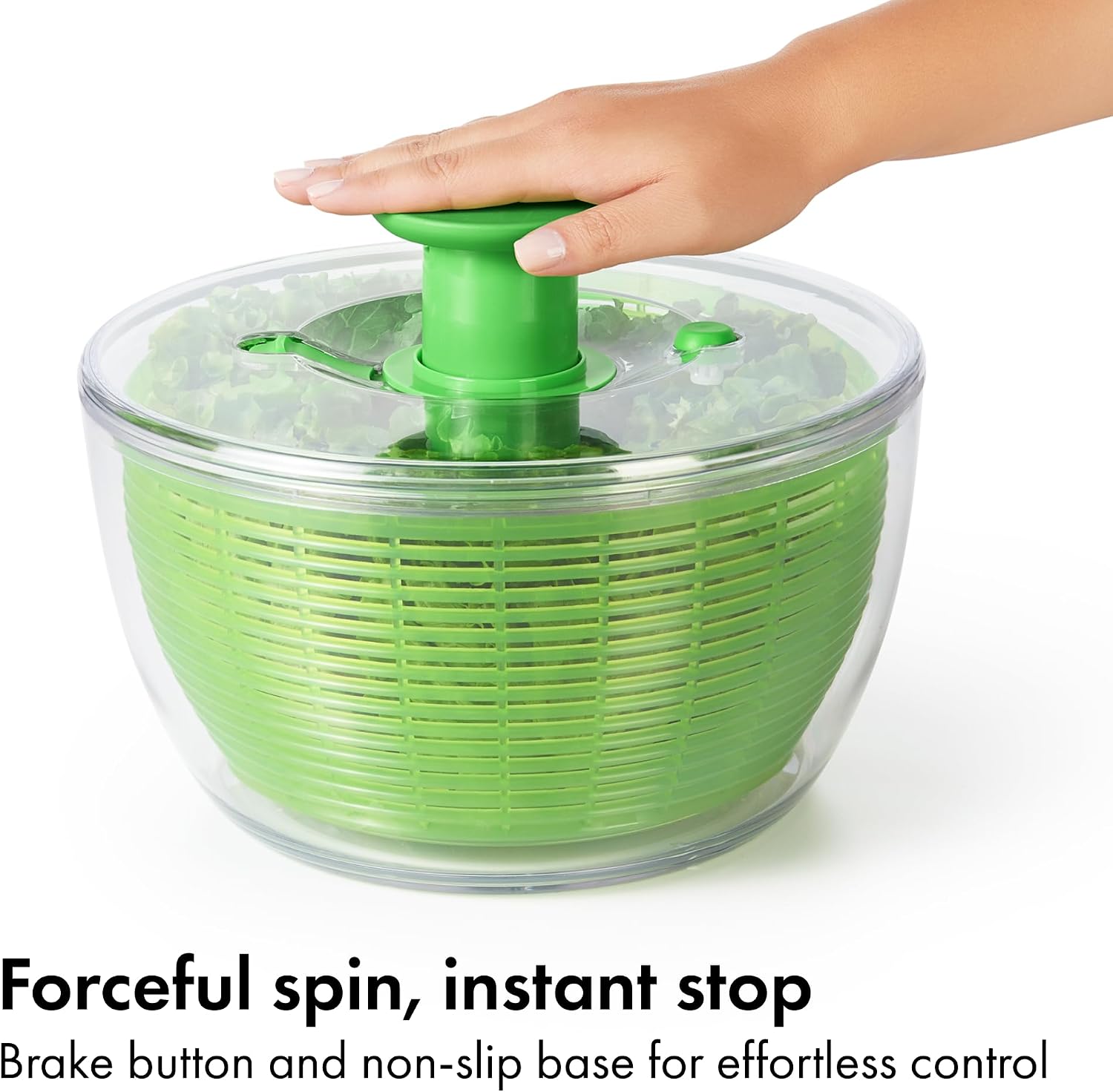 OXO Good Grips Salad Spinner | Lettuce Spinner | Fruit Washer | Fruit Washing Bowl with Strainer | Vegetable Cleaner | Salad Cleaner | Lettuce Washer | 6.22 Quart Capacity