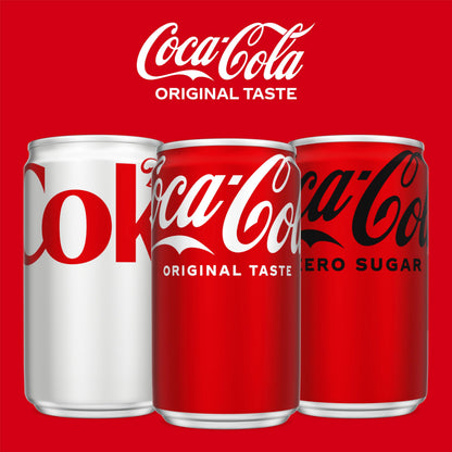 Coca-Cola Soda Soft Drink Fridge Pack Cans, 12 fl oz, 12 Pack | Carbonated drink with classic cola flavor