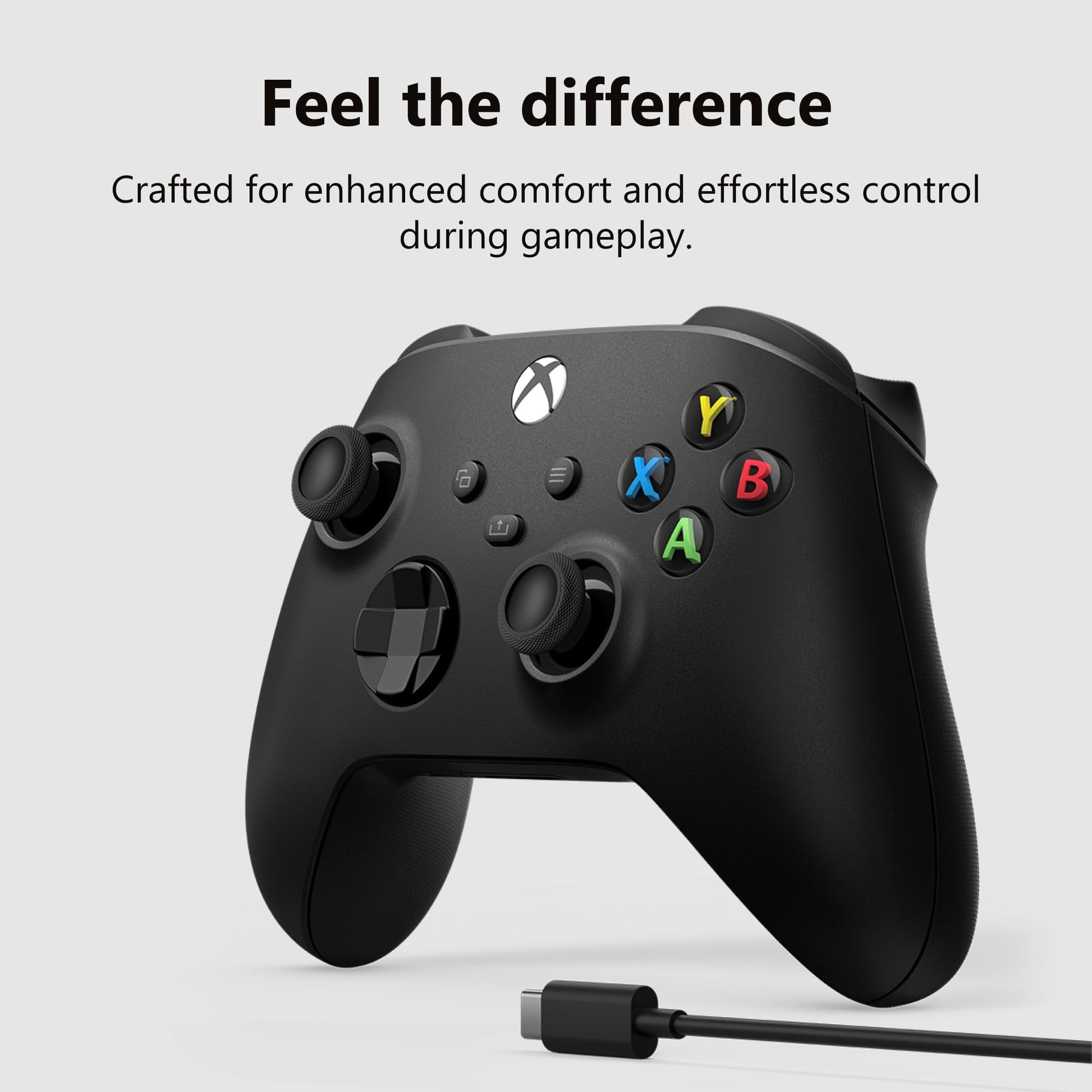 XBOX Wireless Gaming Controller | Carbon Black | Console, PC, & Cloud Devices | Textured Grip | Wireless, Bluetooth, USB-C Connectivity