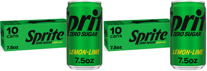 Sprite Lemon-Lime Caffeine-Free Soda Soft Drink Cans, 12 fl oz, 12 Pack | Fridge pack, naturally flavored soft drink, carbonated